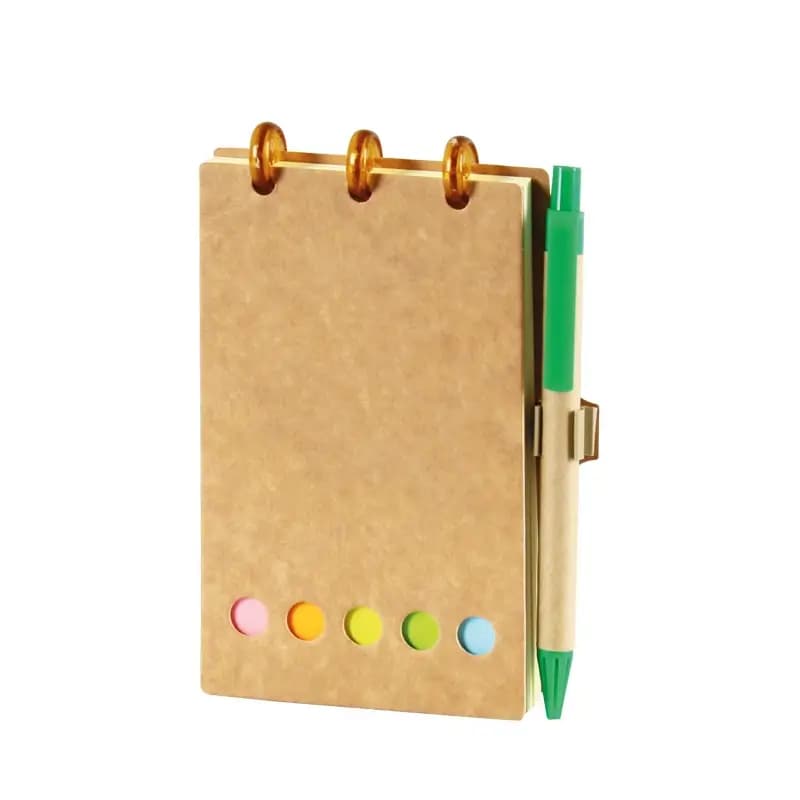 Spiral-bound Recycled Colorful Adhesive Note Pad